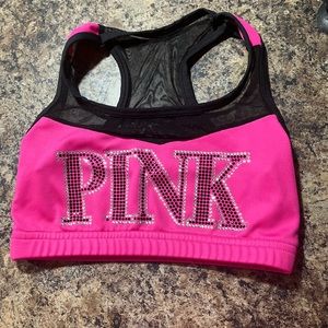 pink with black mesh at top